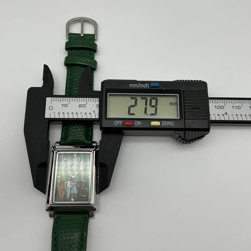 Wizard Of Oz 70th Anniversary Womens Watch 28mm Green Dial Leather New Battery